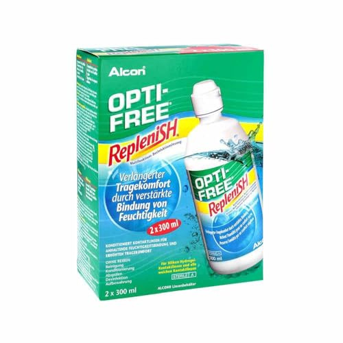 Opti Free Replenish, Kontaktlinsen-Pflegemittel, Vorratspackung 2 x 300 ml