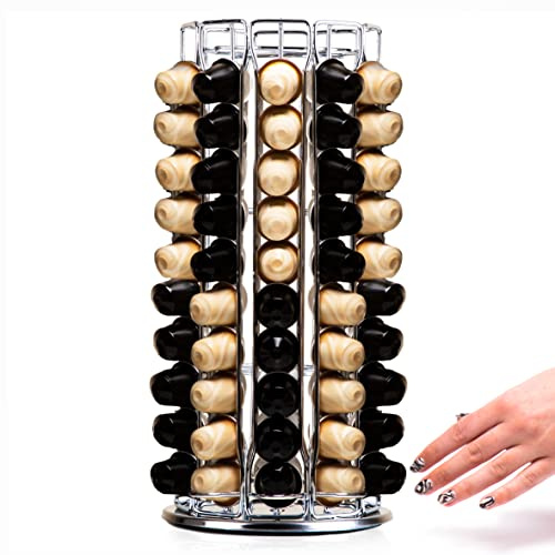 Peak Coffee Nespresso Original Line Pods Kaffee Kapselhalter - Kaffee Ständer mit extra Stauraum im Inneren - Kaffee Kapsel Aufbewahrung für 140 Kaffee Pods
