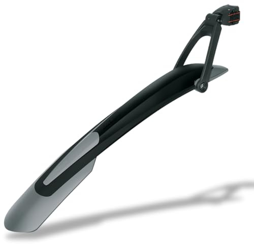 SKS GERMANY X-BLADE 29 Hinterrad-Schutzblech für Mountainbike, Fahrradzubehör (Schutzblech mit Quick-Release Befestigung, 2-Gelenk-Technik, bis max. 3.0 Zoll Reifenbreite), schwarz/grau