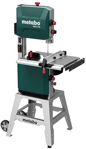 Metabo 619010000 BAS 318 Precision DNB (619010000) Bandsäge I im Karton I Hohe Präzision und Stabilität I Ruhiger Bandlauf, grün; schwarz; orange