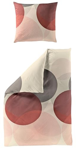 Bierbaum 6155_12 Feinbiber-Bettwäsche , Designed in Germany, 135 x 200 cm + 80 x 80 cm, kiesel