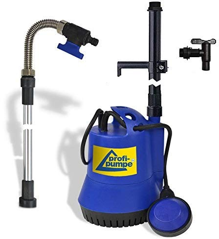 REGENFASSPUMPE FASSPUMPE TAUCHPUMPE f. REGENWASSER PUMPE f. Regentonne Regenfass REGEN-STAR SUPER 350Watt m. 10m Kabel, flachsaugend (ca.25mm) inklusive Schwimmerschalter