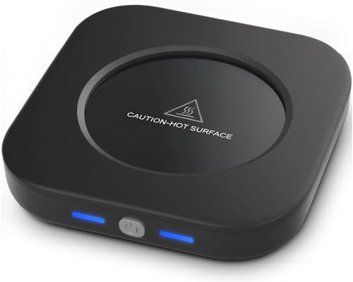 YsyYey Kaffeewärmer Elektrisch, 24W Tassenwärmer für Schreibtisch, 3 Temperaturstufen, Automatische Abschaltung, Kaffee Zubehör Büro, Muttertagsgeschenk für Mama