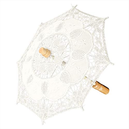 Mini-Spitzenschirm, 29 cm, beige, kleiner Vintage-Sonnenschirm, dekorativer Brautschirm für Hochzeiten, Blumenschirm, handgefertigter Spitzenblumenschirm, Fotografie-Requisiten, Zubehör für Teepartys