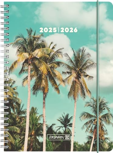 BRUNNEN Schülerkalender (2025/2026) Tropical, 2 Seiten = 1 Woche, A5, 208 Seiten, PP-Umschlag, mehrfarbig