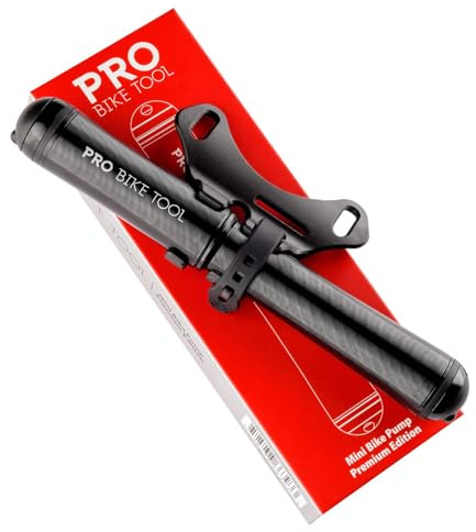 Pro Bike Tool Mini-Fahrradpumpe, Premium-Edition, Fahrrad-Ausrüstung, kompatibel mit Presta- und Schrader-Ventilen, Hochdruck Psi, Fahrradpumpe für Straße und Berge