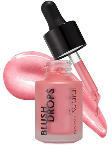 Rodial Blush Drops Frosted Pink 15 ml - Feuchtigkeitsspendendes Gesichts-Rouge, lang anhaltendes Finish, natürlich strahlendes, taufrisches Hautglow, flüssiges rosa Rouge