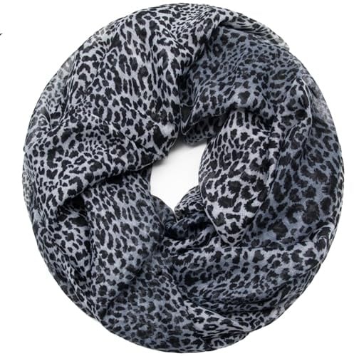 Glamexx24 Damen Schal Leo Muster Langschal Loop Schlauchschal Tuch XXL Loopschal Mädchen Animal Print Tuch