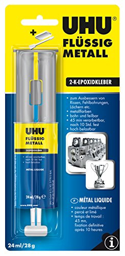UHU Flüssigmetall Doppelkammerspritze, Infokarte