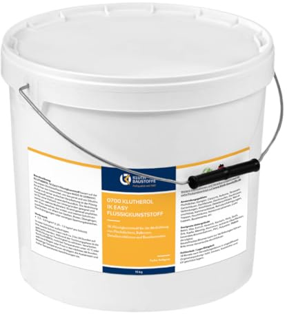 Flüssigkunststoff 1K KLUTHEROL Easy Abdichtung - 15KG zur Abdichtung von Flachdächer, Balkone, Detailanschlüsse und Bauelemente, Grau