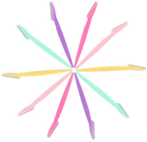 Generisch 10St Augenbrauenformwerkzeug trimsher lopper razor Augenbrauenformung weible augenbrauen styling messerscharfer plastikenten cosmetic hand2grip plasure Augenbrauen Rasierer Rosy