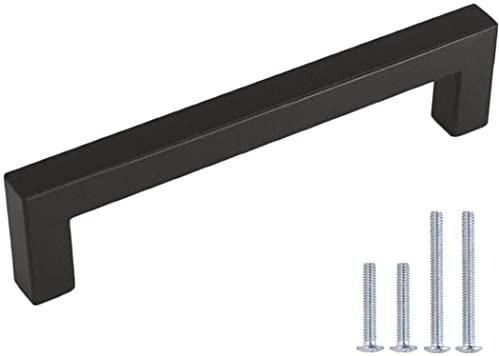LONTAN 10 Stück schrankgriffe Schwarz Griffe 128mm lochabstand Küchengriffe Möbelgriffe für Küchenschränke Küche Griffe Möbel Türgriffe Küche