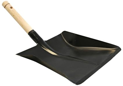 5 Stück, Metall-Kehrschaufel, FRANZ MENSCH, L 42cm, schwarz, Metall, robust | Kehrblech, dustpan, für Besen, Schmutzaufnahme, Reinigung, Haushalt, Werkstatt, Lager, Gewerbe