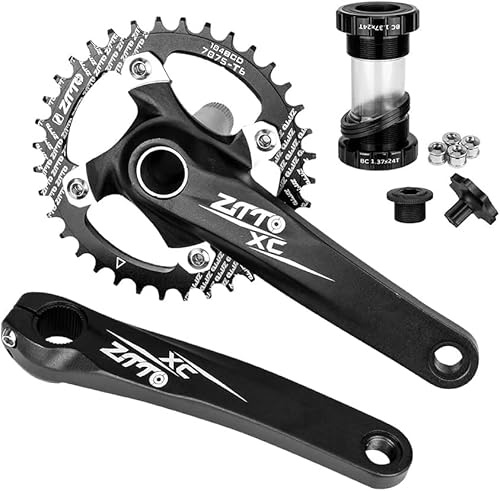 plplaaoo 1x10-Gang-Umwerfer-Schaltgruppe, komplette Fahrradkurbelgarnitur, 11 50T-Kassette, Schwungrad, 10-Gang-Kette, Mountainbike-Upgrade-Kit für Radfahrer und Enthusiasten