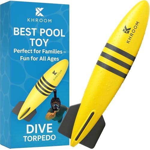 Khroom Torpedo | Pool Spielzeug für Kinder & Erwachsene | Tauchspielzeug für Schwimmbad & Urlaub | Unterwasser Torpedo Gleiter | Alternative zu Tauchringen