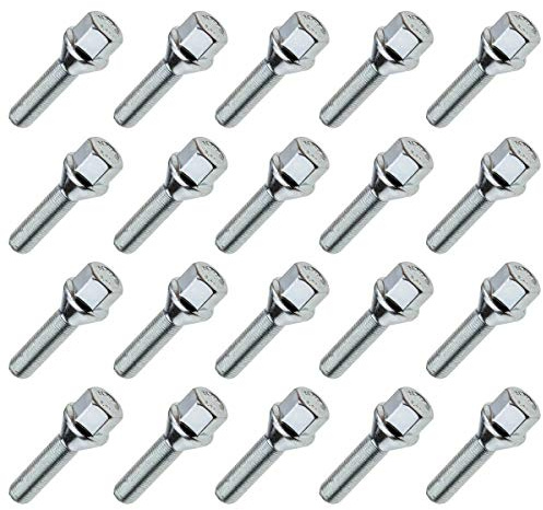 20X Radschrauben Radbolzen M12x1,5 Kegel 60° Kegelbund SW17 Schaftlänge: 24mm für Stahl- und Alufelgen