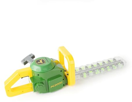 TOMY John Deere Heckenschere – Gartenspielzeug ohne Batterien mit realistischer Mechanik & Soundeffekten – Für Kinder ab 18 Monaten