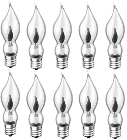 ShuoHui E12 Dekoeffekt Glühlampe Flackernde Kerze 230V 1,5W | dekoratives Leuchtmittel Flackerkerze (6)