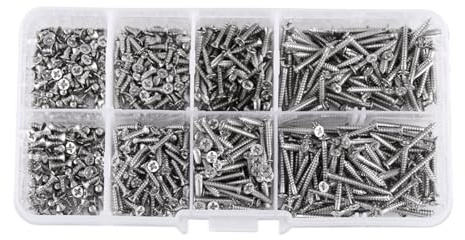 800Pcs M2 Kreuzschlitzschrauben Befestigungsteile Schrauben Set 4 mm-20 mm (8 Größen) Edelstahl Selbstschneidende Schrauben Befestigungsset Mit Aufbewahrungsbox Für Haus Und Bürogeräten