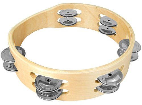 TIGER TAM84-08 Kopfloser Tambourin - Doppel Schellenring - 8 Zoll