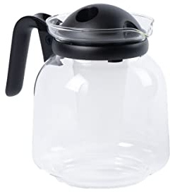 Fackelmann Kaffeekanne 1,5 l aus Glas, schwarz und transparent