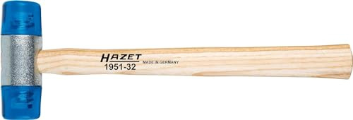 HAZET Kunststoff-Schonhammer, rückschlagarm 1951-32, 32 mm, Rückschlagarm | Ø 32 mm, Länge 280 mm, 325 g, 32 mm, Antrieb 250020 Hammer,, Köpfe aus schlagfestem Cellulose-Acetal, Rückschlagarm