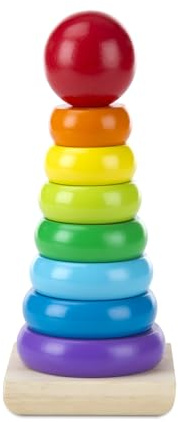 Melissa & Doug Rainbow Stacker | Developmental Toy | Motor Skills | Problem Solving | 12 Months | Gift for Boy or Girl