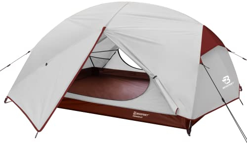 Bessport Zelt 2/3 Personen Camping Zelt 2 Türen Ultraleicht wasserdicht leicht und einfach zu Bauen Belüftetes 4 Jahreszeiten Kuppelzelt geeignet für Outdoor Wandern und Bergsteigen
