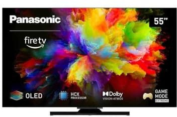 Panasonic TV-55Z80AEZ, Z80 Serie 55 Zoll 4K Ultra HD OLED Smart TV, 2024, Fire TV, Dolby Vision & Atmos, Game Mode Extreme, Alexa Sprachsteuerung, Airplay, Schwarz