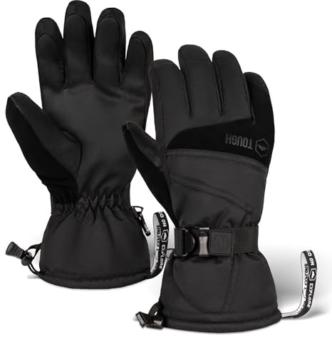 Tough Outdoors Handschuhe Winter Damen Herren - Strapazierfähige warme Handschuhe für Ski Fahrrad Snowboarden – wasserdichte Fahrradhandschuhe Thermohandschuhe Ski Handschuh