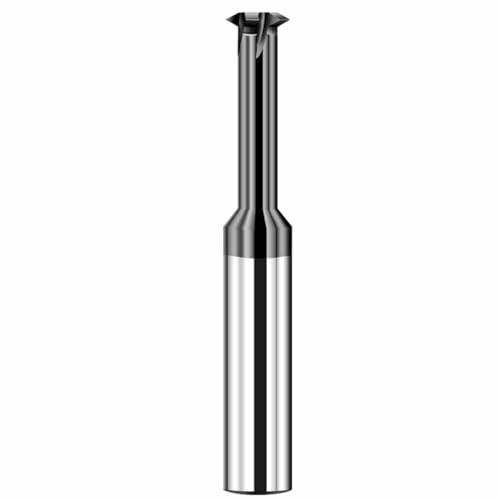 HRC65 hochharter Wolframstahl-Einzelzahn-Gewindefräser, CNC-Legierungsfräser, Schaftdurchmesser 4 mm, Länge 50 mm (Color : For steel, Size : M5*0.8)