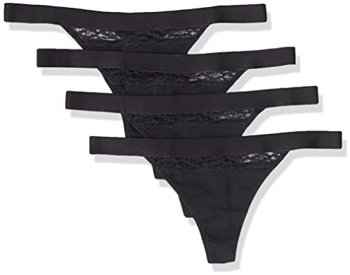 Amazon Essentials Damen Tanga-Unterwäsche Baumwolle und Spitze