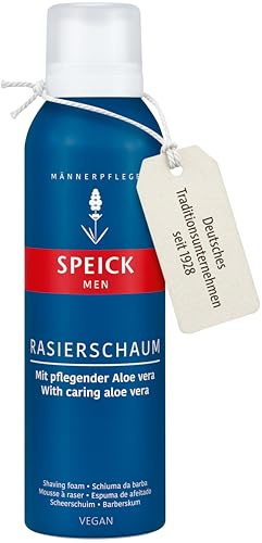 Speick Rasierschaum 10er Pack 10x200 ml für Herren mit Aloe Vera Duft für empfindliche Haut