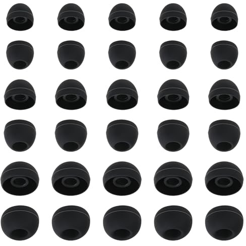 30 Stück Silikon Ear Set Ersatz Ohrstöpsel Weiche Ohrpolsterl Aufsatz In-Ear Kopfhörer Aufsätze Langlebig und Komfortabel Ohrstöpsel Fersatz für Die Meisten Ohrhörer (3 Größen)