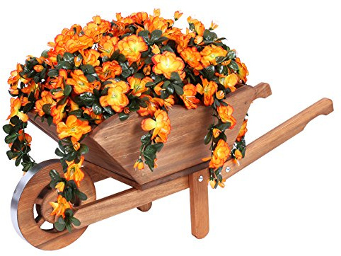sarcia.eu Massive Garten Pflanzschubkarre/Blumenkarre aus Holz (100cm)