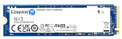 Kingston NV3 NVMe PCIe 4.0 Interne SSD 1TB M.2 2280-SNV3S/1000G