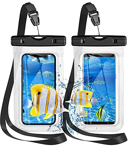 wasserdichte Handyhülle,Handy Wasserschutzhülle Wasserfeste Hülle für Schwimmen, Unterwasser Handytasche IPX8 Waterproof Phone Case Kompatibel mit bis 7 iPhone 17 161514 13 Pro Max [2 Stück]