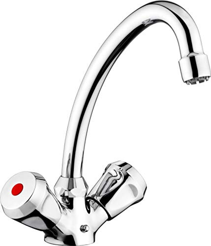 Cornat Küchenarmatur Lina – Wasserhahn für Küche – verchromt | Hoher schwenkbarer Auslauf – komfortable Bedienung – viel Bewegungsfreiheit – stabile Ausführung – leicht zu reinigen