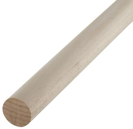 SOTECH Buche Rundstab glatt Ø30 x 500 mm Rundholz Holzstab zum Basteln oder als Garderobenstange