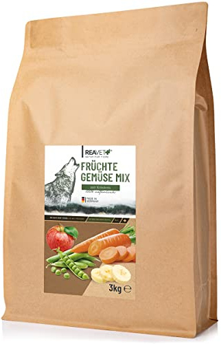ReaVET Früchte & Gemüse mit Kräutern 3kg – getreidefreie Gemüseflocken für Hunde, Barf Zusatz, natürliche Flockenmischung als Ergänzungsfutter