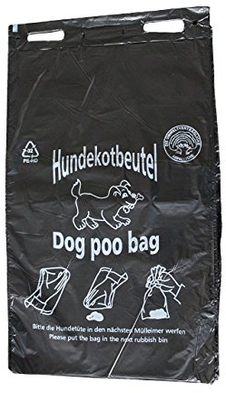 Hundekotbeutel - ÖKO - schwarz bedruckt weiß - abreissbar - 20 x 32 cm (2000 Stück)