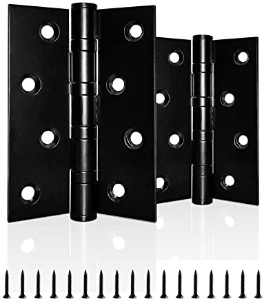 AOLISHENG Edelstahl türscharniere für holztüren Stahl Kugelgelagert Kugellager Scharniere schwarz edelstahl für Haustüre Zimmertür, 1 Paar