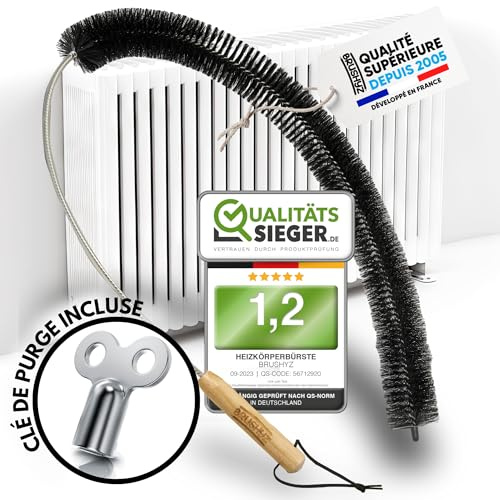 Heizungsbürste [Note 1,2] Heizkörperbürste lang 117cm kratzfrei mit weichen Borsten I Heizkörper Reinigungsbürste für besseres Raumklima I Heizkörper reinigen mit Flexibler Heizungsreinigungsbürste