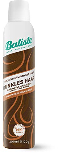 Batiste Trockenshampoo für dunkles Haar 200 ml, Dry Shampoo zum Auffrischen und Stylen, Haarpflege Spray mit einem Hauch von Farbe, Ohne Rückstände, Ohne Ausspülen, Haarstyling mit Farbeffekt
