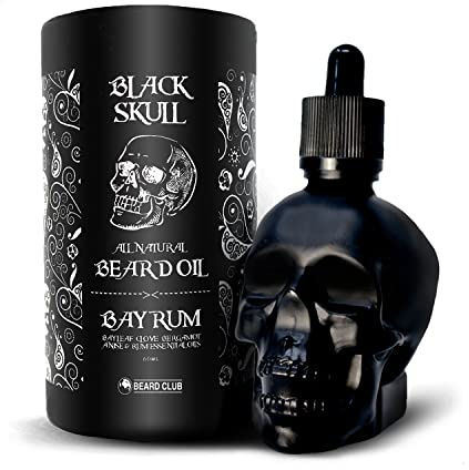 Beard Club - Schwarzes Totenkopf Bartöl - Limiterte Edition Bartöl Herren - Ideale Bartpflege und Bart öl (Beard Oil) für Männer - 60ml
