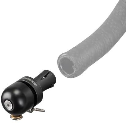 ROCKBROS 2in1 Fahrradklingel als Lenkerstopfen, Fahrrad Glocke als Endkappen, Mini Klingel Fahrradhupe geeignet für Rennräder mit gebogenem Lenker, Drop Bar Lenker Rennlenker 22,2 mm Schwarz