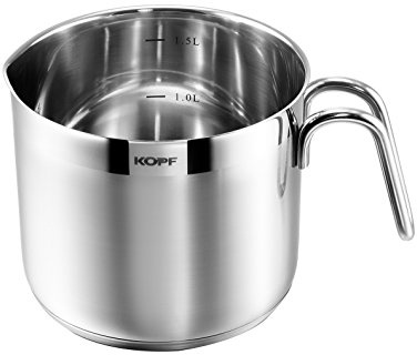 KOPF Milchtopf Josie Ø 14 cm Höhe 12 cm 1,5 Liter Edelstahl Induktion