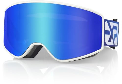 EXP VISION Skibrille Anti Fog Eltern-Kind Schneebrille Set, 100% UV Schutz OTG Snowboardbrille für Männer, Frauen, Jugendliche, Kinder