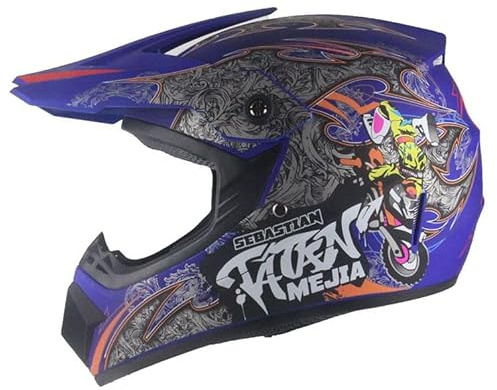 Kinder Crosshelm Mejia – Motorradhelm für Kinder, ABS-Schale, robuster Kinderhelm für Downhill, Quad und Motocross