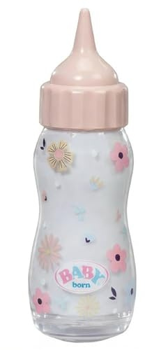 BABY born Magische Flasche - Rosa Puppenflasche mit realistischem Effekt - Trinkflasche für Puppen - Hochwertiges Puppenzubehör - Geeignet für Kinder ab 1 Jahr